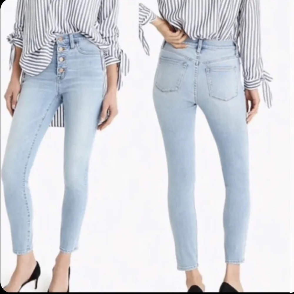 ♥️J Crew 9" rise toothpick jean in Classic Leddy wash - sz 28T
